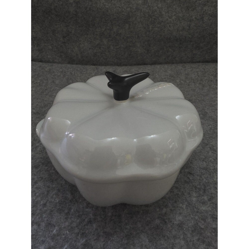 Le Creuset Mini Pumpkin Cocotte French Gray.  Fall, Autumn,  Comfort Food.